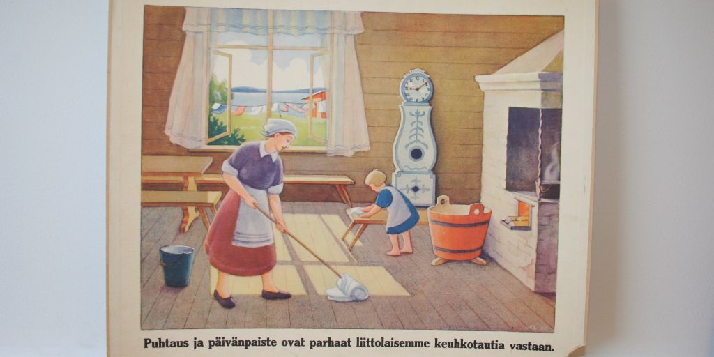 Tuberkuloosi-teemainen valistustaulu.